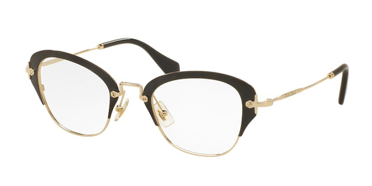 Miu Miu CORE COLLECTION MU53OV Square Eyeglasses  1AB1O1-BLACK 50-24-140 - Color Map black