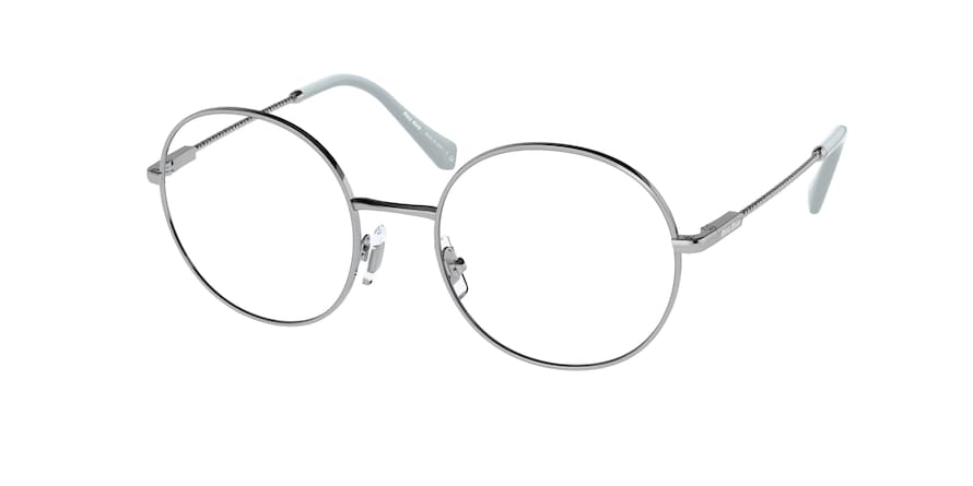 Miu Miu MU53TV Round Eyeglasses  1BC1O1-SILVER 51-19-140 - Color Map silver