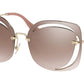 Miu Miu CORE COLLECTION MU54SS Irregular Sunglasses  DHOAD5-BROWN 64-16-145 - Color Map brown