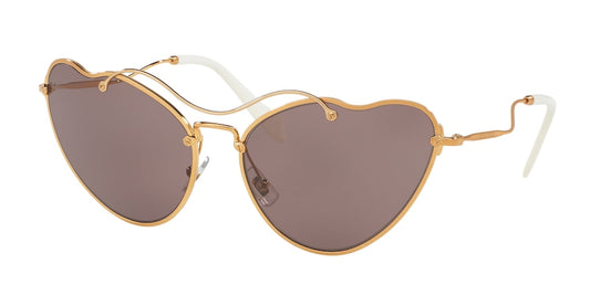 Miu Miu MU55RS Irregular Sunglasses  7OE6X1-ANTIQUE GOLD 65-18-135 - Color Map gold