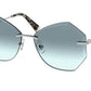 Miu Miu MU55XS Irregular Sunglasses  1BC05N-SILVER 60-14-140 - Color Map silver