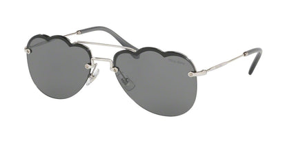 Miu Miu CORE COLLECTION MU56US Irregular Sunglasses  1BC175-SILVER 58-17-140 - Color Map silver