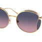 Miu Miu MU56XS Irregular Sunglasses  7OE06N-BRASS 54-20-140 - Color Map gold