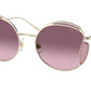 Miu Miu MU56XS Irregular Sunglasses  ZVN3G2-PALE GOLD 54-20-140 - Color Map gold