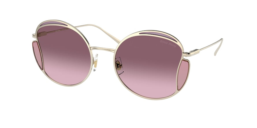 Miu Miu MU56XS Irregular Sunglasses  ZVN3G2-PALE GOLD 54-20-140 - Color Map gold