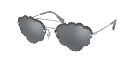 Miu Miu CORE COLLECTION MU57US Irregular Sunglasses  1BC175-SILVER 58-18-140 - Color Map silver