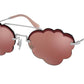 Miu Miu CORE COLLECTION MU57US Irregular Sunglasses  1BC177-SILVER 58-18-140 - Color Map silver