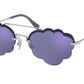 Miu Miu CORE COLLECTION MU57US Irregular Sunglasses  1BC178-SILVER 58-18-140 - Color Map silver