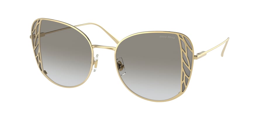 Miu Miu MU57XS Butterfly Sunglasses  5AK0A7-GOLD 52-20-140 - Color Map gold