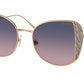 Miu Miu MU57XS Butterfly Sunglasses  7OE06N-BRASS 52-20-140 - Color Map gold