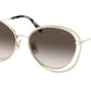 Miu Miu SPECIAL PROJECT MU59VS Butterfly Sunglasses  ZVN6S1-PALE GOLD 54-17-140 - Color Map gold