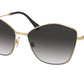 Miu Miu CORE COLLECTION MU60VS Cat Eye Sunglasses  7OE5D1-ANTIQUE GOLD 60-18-140 - Color Map gold