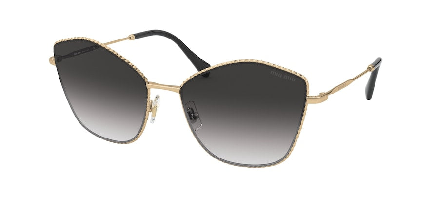 Miu Miu CORE COLLECTION MU60VS Cat Eye Sunglasses  7OE5D1-ANTIQUE GOLD 60-18-140 - Color Map gold