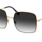 Miu Miu CORE COLLECTION MU61VS Rectangle Sunglasses  7OE5D1-ANTIQUE GOLD 56-19-140 - Color Map gold