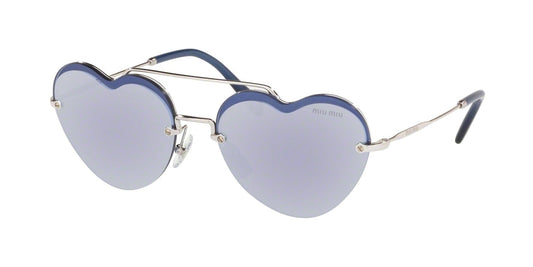 Miu Miu CORE COLLECTION MU62US Irregular Sunglasses  1BC178-SILVER 58-17-140 - Color Map silver