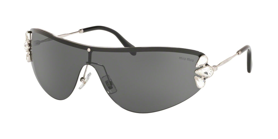 Miu Miu CORE COLLECTION MU66US Irregular Sunglasses  1BC1A1-SILVER 48-148-125 - Color Map silver
