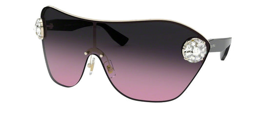 Miu Miu SPECIAL PROJECT MU68US Irregular Sunglasses  ZVN153-PALE GOLD 58-158-120 - Color Map gold