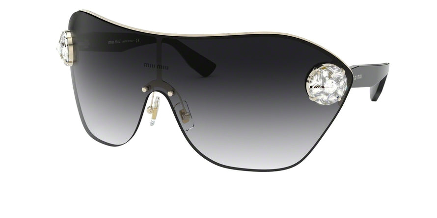 Miu Miu SPECIAL PROJECT MU68US Irregular Sunglasses  ZVN5D1-PALE GOLD 58-158-120 - Color Map gold