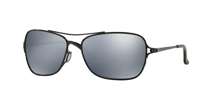 Oakley CONQUEST OO4101 Pilot Sunglasses  410104-POLISHED BLACK 59-14-130 - Color Map black