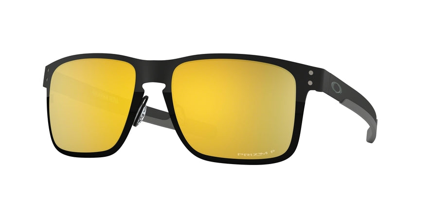 Oakley HOLBROOK METAL OO4123 Square Sunglasses  412320-POLISHED BLACK 55-18-132 - Color Map black