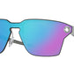 Oakley LUGPLATE OO4139 Square Sunglasses  413903-SATIN CHROME 39-139-128 - Color Map silver