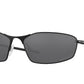Oakley WHISKER OO4141 Oval Sunglasses  414103-SATIN BLACK 60-16-130 - Color Map black