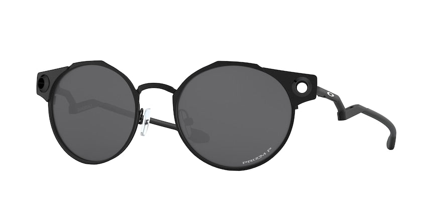 Oakley DEADBOLT OO6046 Round Sunglasses  604603-SATIN BLACK 50-19-134 - Color Map black