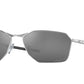 Oakley SAVITAR OO6047 Rectangle Sunglasses  604703-SATIN CHROME 58-16-138 - Color Map silver