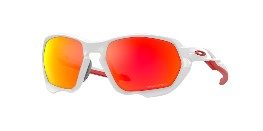Oakley PLAZMA (A) OO9019A Rectangle Sunglasses  901906-POLISHED WHITE 59-18-126 - Color Map white