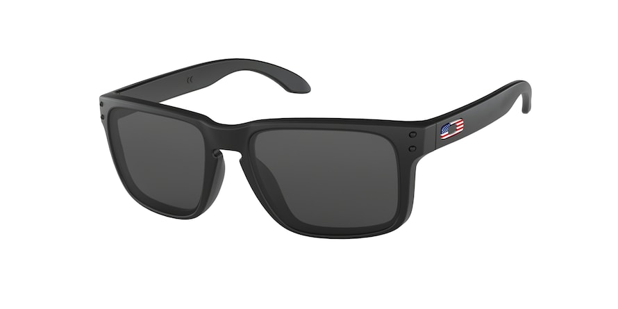 Oakley HOLBROOK OO9102 Square Sunglasses  9102E6-MATTE BLACK 55-18-137 - Color Map black