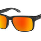 Oakley HOLBROOK OO9102 Square Sunglasses  9102F1-POLISHED BLACK 55-18-137 - Color Map black