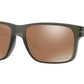 Oakley HOLBROOK OO9102 Square Sunglasses  9102G6-MATTE OLIVE INK 55-18-137 - Color Map green