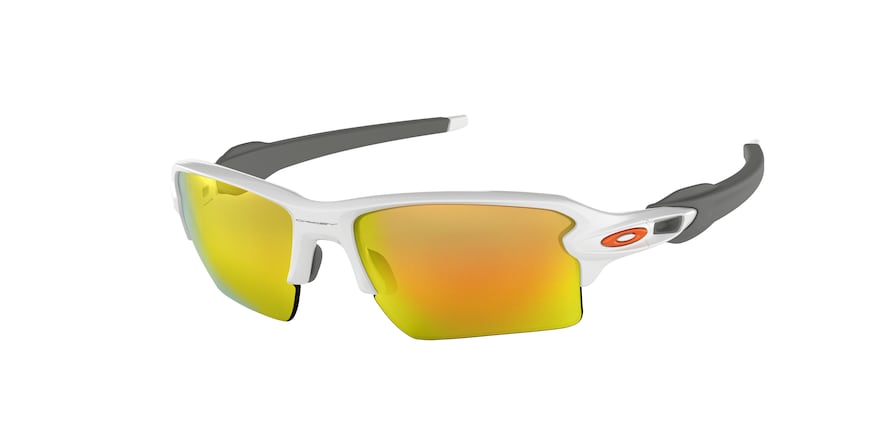 Oakley FLAK 2.0 XL OO9188 Rectangle Sunglasses  918819-POLISHED WHITE 59-12-133 - Color Map white