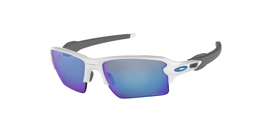 Oakley FLAK 2.0 XL OO9188 Rectangle Sunglasses  918894-POLISHED WHITE 59-12-133 - Color Map white