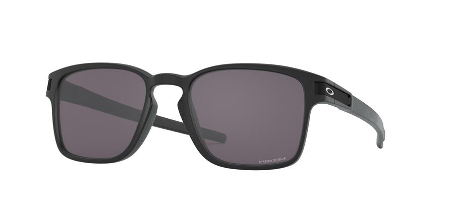 Oakley LATCH SQUARED (A) OO9358 Rectangle Sunglasses  935813-MATTE BLACK 55-17-139 - Color Map black