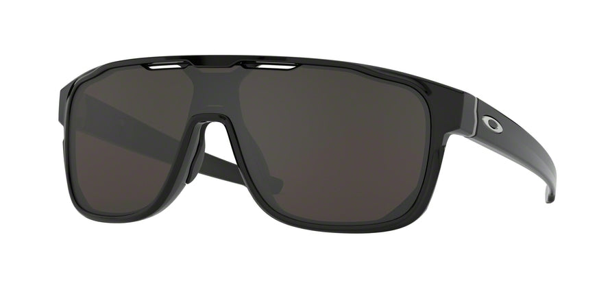 Oakley CROSSRANGE SHIELD OO9387 Rectangle Sunglasses  938716-POLISHED BLACK 31-131-137 - Color Map black