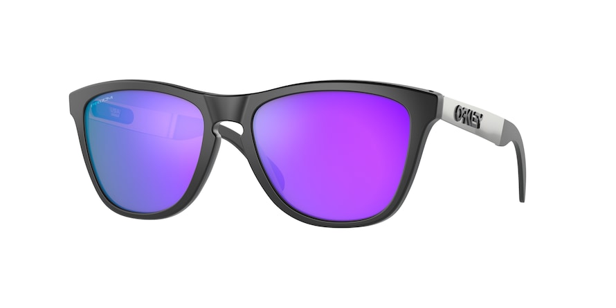 Oakley FROGSKINS MIX (A) OO9428F Round Sunglasses  942812-POLISHED BLACK 55-17-140 - Color Map black