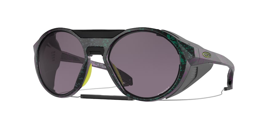 Oakley CLIFDEN OO9440 Round Sunglasses  944017-BLACK GREEN PURPLE SPLATTER 56-17-146 - Color Map multi
