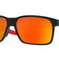Oakley PORTAL X OO9460 Rectangle Sunglasses  946005-POLISHED BLACK 59-15-135 - Color Map grey