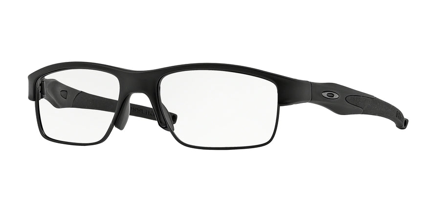 Oakley Optical CROSSLINK SWITCH OX3128 Rectangle Eyeglasses  312801-SATIN BLACK 55-18-140 - Color Map black