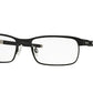 Oakley Optical TINCUP OX3184 Rectangle Eyeglasses  318401-POWDER COAL 54-17-135 - Color Map black