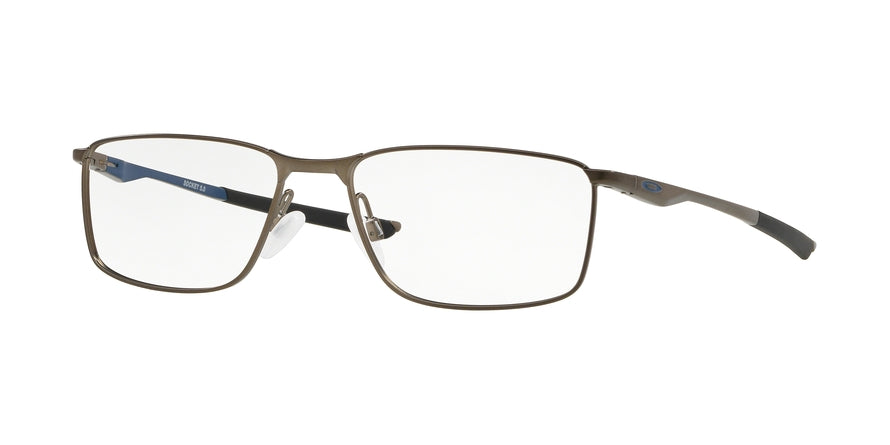 Oakley Optical SOCKET 5.0 OX3217 Rectangle Eyeglasses  321708-SATIN PEWTER/POISEDON BLUE 55-17-136 - Color Map silver