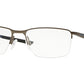 Oakley Optical SOCKET 5.5 OX3218 Rectangle Eyeglasses  321806-SATIN PEWTER/POISEDON BLUE 54-18-136 - Color Map silver