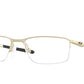 Oakley Optical SOCKET 5.5 OX3218 Rectangle Eyeglasses  321809-SATIN LIGHT GOLD 56-18-140 - Color Map gold