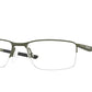 Oakley Optical SOCKET 5.5 OX3218 Rectangle Eyeglasses  321810-SATIN OLIVE 54-18-136 - Color Map green
