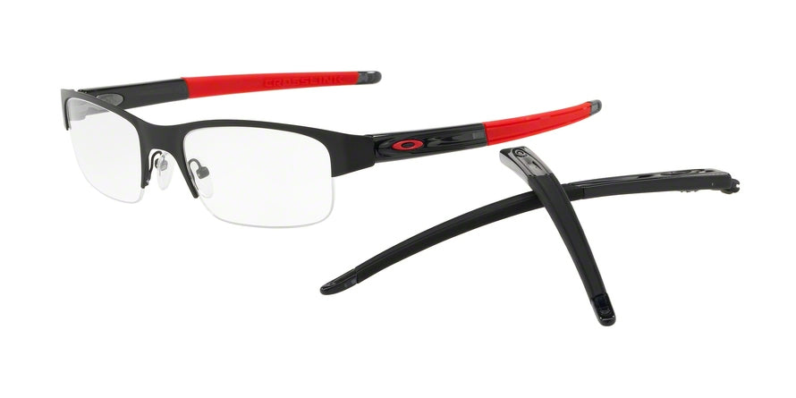 Oakley Optical CROSSLINK 0.5 OX3226 Rectangle Eyeglasses  322601-SATIN BLACK 55-19-135 - Color Map black