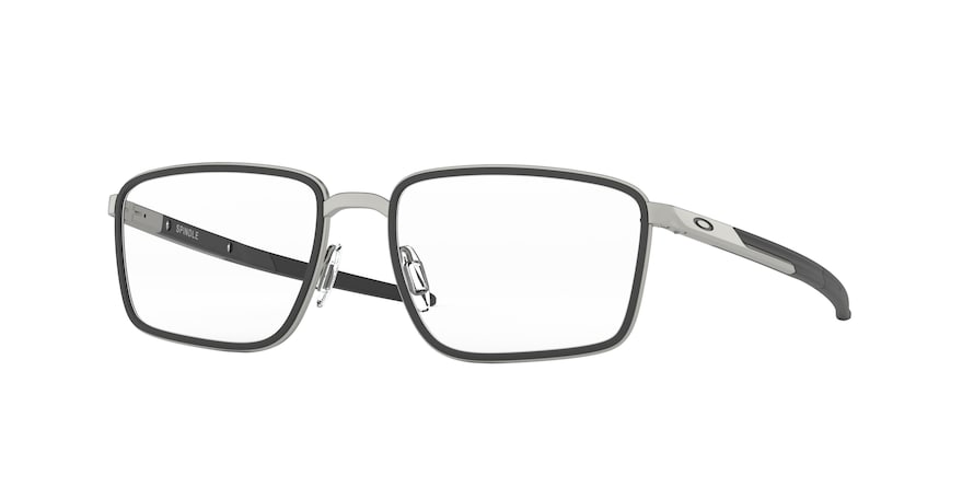 Oakley Optical SPINDLE OX3235 Square Eyeglasses  323501-SATINCHROME/SATIN BLACK 52-18-137 - Color Map silver
