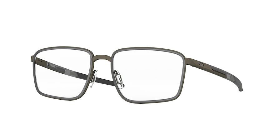 Oakley Optical SPINDLE OX3235 Square Eyeglasses  323502-PEWTER/SATIN GREY SMOKE 52-18-137 - Color Map silver