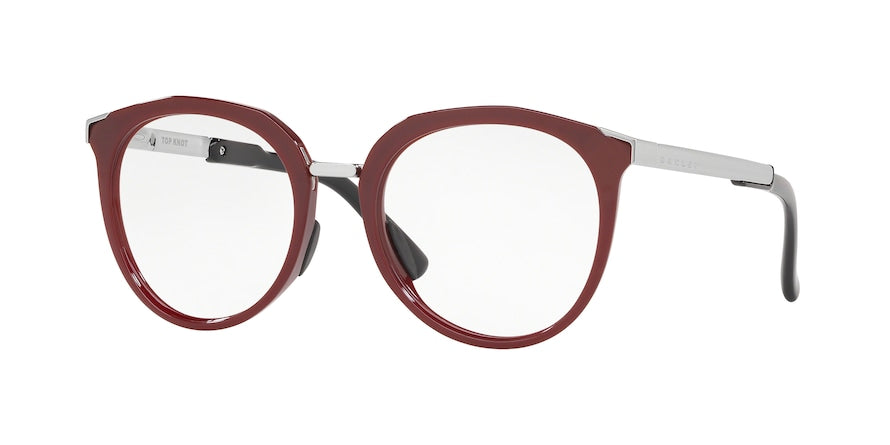 Oakley Optical TOP KNOT OX3238 Cat Eye Eyeglasses  323804-POLISHED BRICK RED 52-19-141 - Color Map red