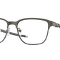 Oakley Optical SELLER OX3248 Square Eyeglasses  324802-POWDER PEWTER 54-18-140 - Color Map silver